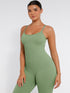 Well-in Vogue High Stretchy Seamless Sling Tummy Control Jumpsuit Removable cup pads